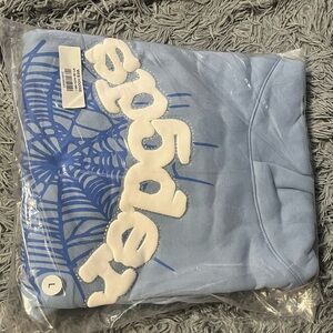 Sky blue Sp5der hoodie